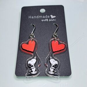 Snoopy Earrings With Stainless Steel Ear Wires